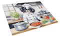 Japanese Chin The Chef Cutting Board Tempered Glass Kitchen Cutting Surface, Heat Resistant Chopping, Non-Slip Feet, Food Prep & Serving