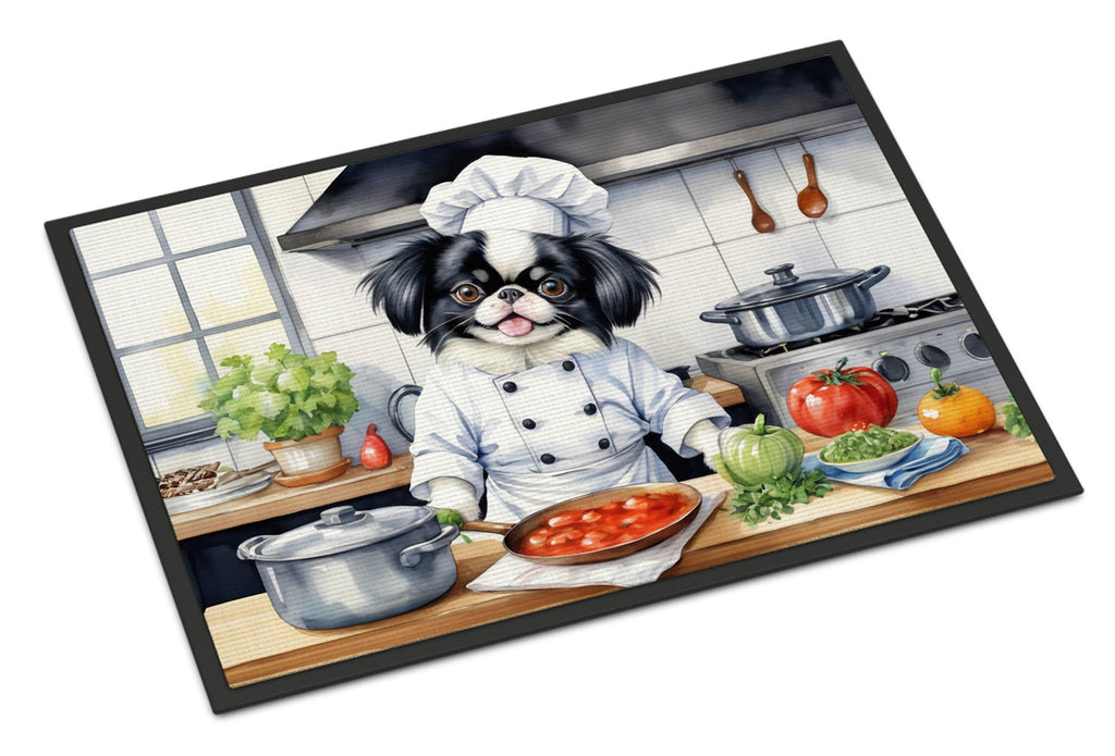 Japanese Chin The Chef Doormat Indoor Outdoor 18H X 27W Front Door Mat Rugs for Entryway, Non Slip Washable