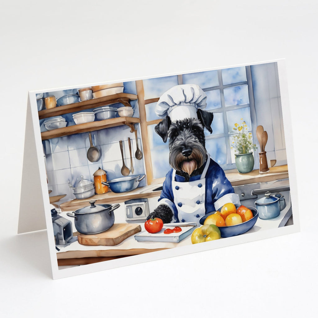 Kerry Blue Terrier The Chef Greeting Cards Pack of 8 Blank Cards with Envelopes Whimsical A7 Size 5x7