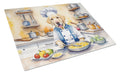 Yellow Labrador Retriever The Chef Cutting Board Tempered Glass Kitchen Cutting Surface, Heat Resistant Chopping, Non-Slip Feet, Food Prep & Serving