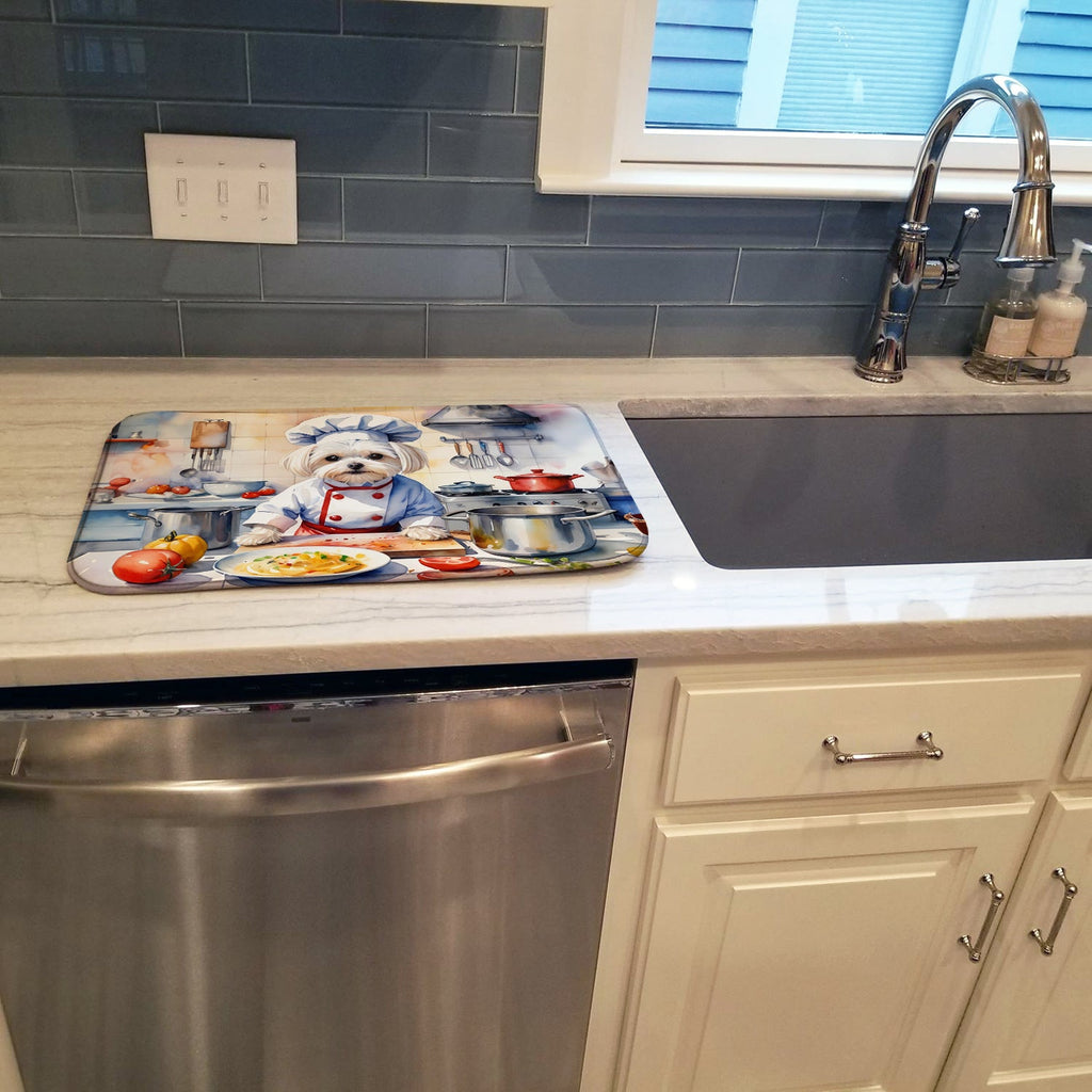Maltese The Chef Dish Drying Mat Absorbent Dish Drying Mat Pad for Kitchen Counter Dish Drainer Mat for Countertop, 14 x 21", Multicolor