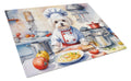 Maltese The Chef Cutting Board Tempered Glass Kitchen Cutting Surface, Heat Resistant Chopping, Non-Slip Feet, Food Prep & Serving