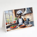 Manchester Terrier The Chef Greeting Cards Pack of 8 Blank Cards with Envelopes Whimsical A7 Size 5x7