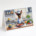 Miniature Pinscher The Chef Greeting Cards Pack of 8 Blank Cards with Envelopes Whimsical A7 Size 5x7