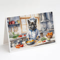 Norwegian Elkhound The Chef Greeting Cards Pack of 8 Blank Cards with Envelopes Whimsical A7 Size 5x7