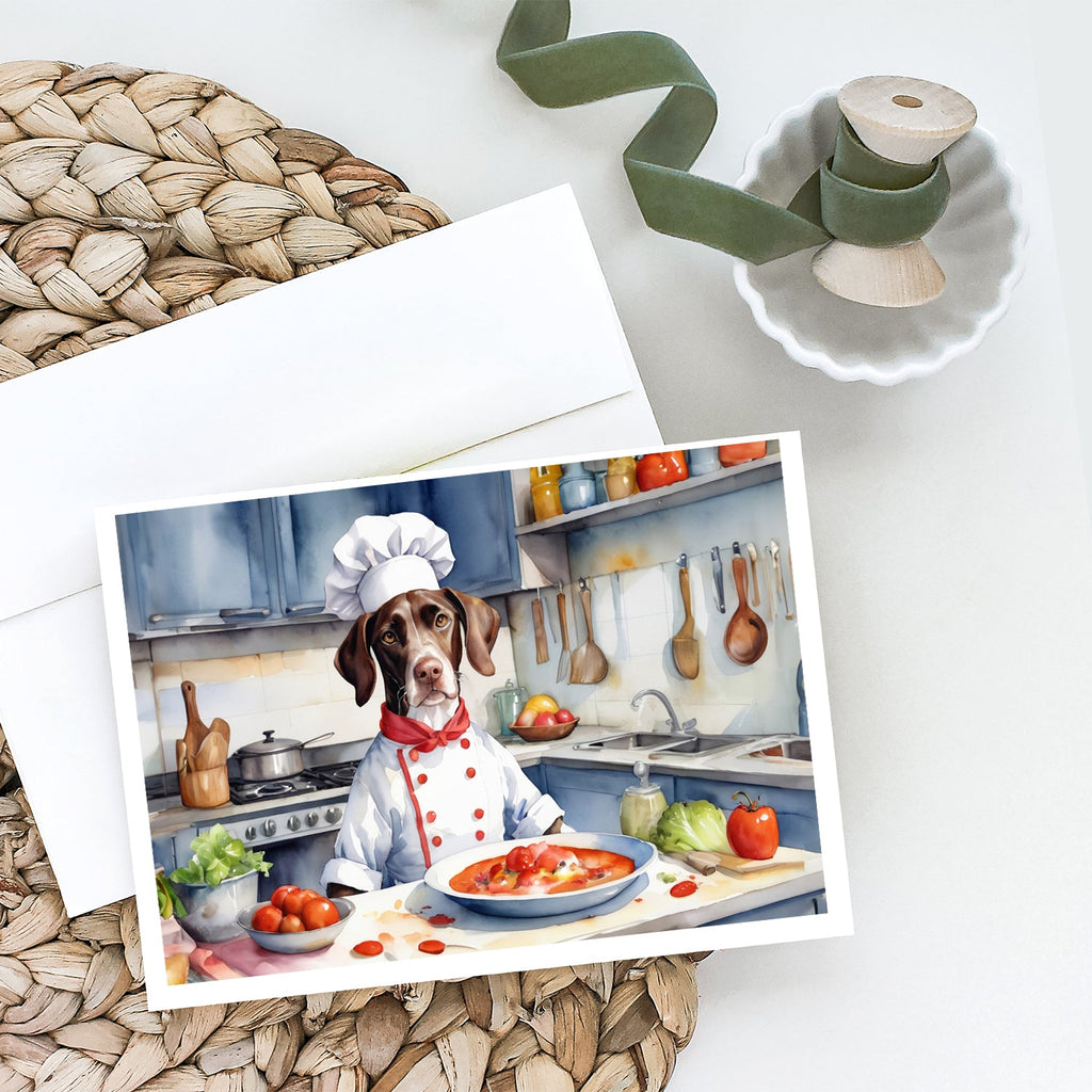 Pointer The Chef Greeting Cards Pack of 8 Blank Cards with Envelopes Whimsical A7 Size 5x7