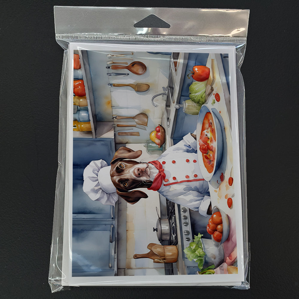 Pointer The Chef Greeting Cards Pack of 8 Blank Cards with Envelopes Whimsical A7 Size 5x7