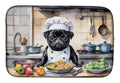 Pug The Chef Dish Drying Mat Absorbent Dish Drying Mat Pad for Kitchen Counter Dish Drainer Mat for Countertop, 14 x 21", Multicolor