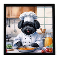 Puli The Chef Framed Metal Print Bathroom, Kitchen, Office, Home Decor Wall Art Ready to Hang, Square, 8X8