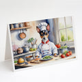 Rat Terrier The Chef Greeting Cards Pack of 8 Blank Cards with Envelopes Whimsical A7 Size 5x7