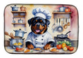 Rottweiler The Chef Dish Drying Mat Absorbent Dish Drying Mat Pad for Kitchen Counter Dish Drainer Mat for Countertop, 14 x 21", Multicolor