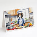 Saluki The Chef Greeting Cards Pack of 8 Blank Cards with Envelopes Whimsical A7 Size 5x7