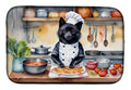 Schipperke The Chef Dish Drying Mat Absorbent Dish Drying Mat Pad for Kitchen Counter Dish Drainer Mat for Countertop, 14 x 21", Multicolor