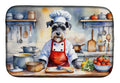 Schnauzer The Chef Dish Drying Mat Absorbent Dish Drying Mat Pad for Kitchen Counter Dish Drainer Mat for Countertop, 14 x 21", Multicolor