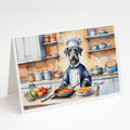 Scottish Deerhound The Chef Greeting Cards Pack of 8 Blank Cards with Envelopes Whimsical A7 Size 5x7
