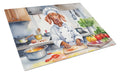 Vizsla The Chef Cutting Board Tempered Glass Kitchen Cutting Surface, Heat Resistant Chopping, Non-Slip Feet, Food Prep & Serving