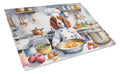 Welsh Springer Spaniel The Chef Cutting Board Tempered Glass Kitchen Cutting Surface, Heat Resistant Chopping, Non-Slip Feet, Food Prep & Serving