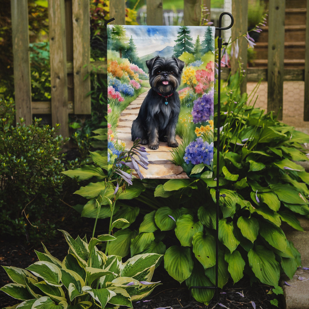 Affenpinscher Spring Garden Garden Flag Mailbox Decorative Yard Banner Outside Patio Artwork for Flower Beds, Garden Size, Multicolor