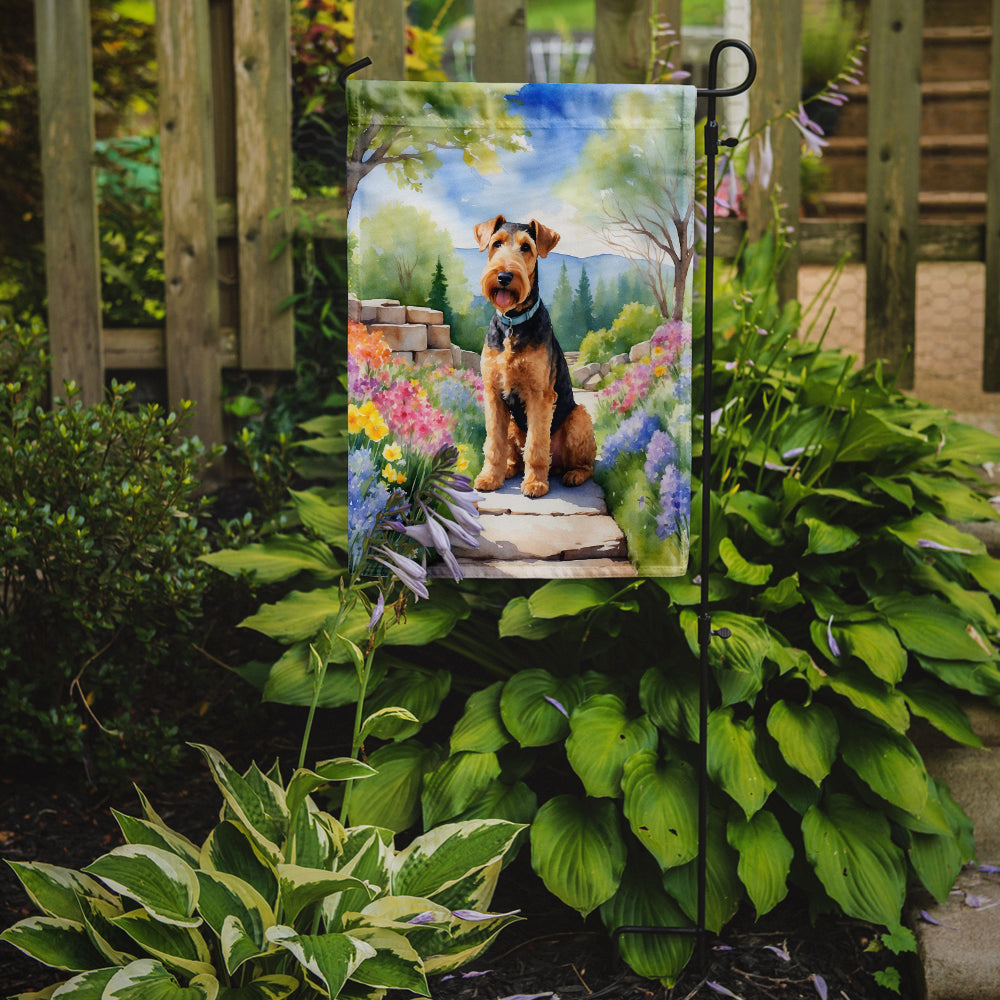 Airedale Terrier Spring Garden Garden Flag Mailbox Decorative Yard Banner Outside Patio Artwork for Flower Beds, Garden Size, Multicolor