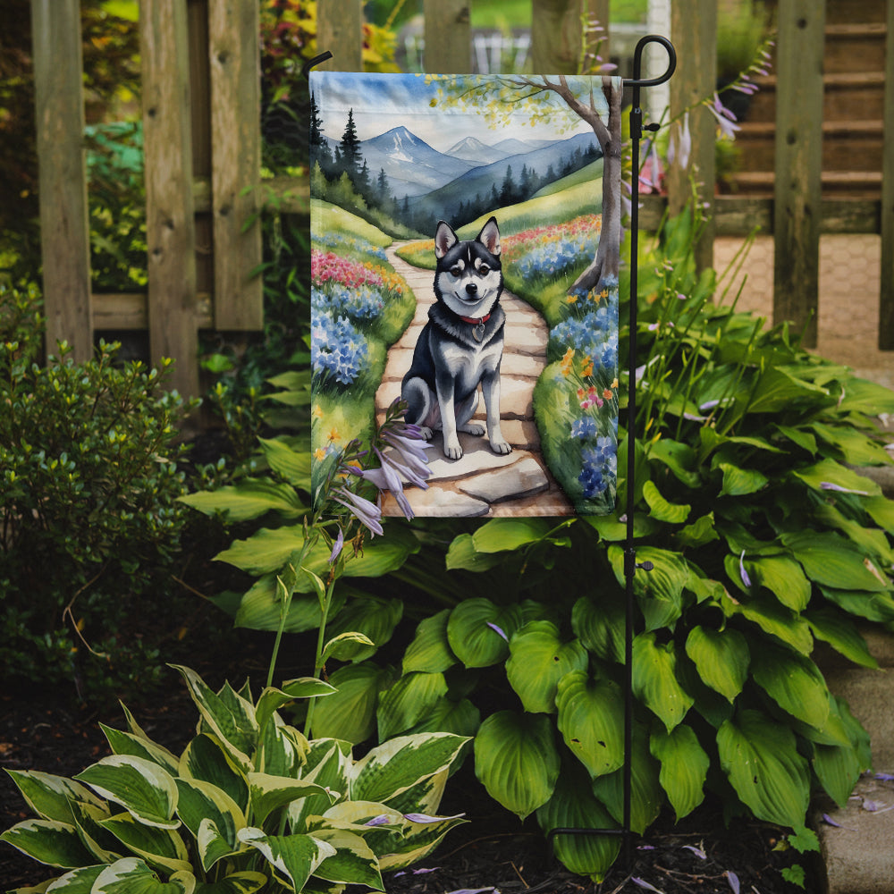 Alaskan Klee Kai Spring Garden Garden Flag Mailbox Decorative Yard Banner Outside Patio Artwork for Flower Beds, Garden Size, Multicolor