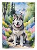 Alaskan Malamute Spring Garden Garden Flag Mailbox Decorative Yard Banner Outside Patio Artwork for Flower Beds, Garden Size, Multicolor