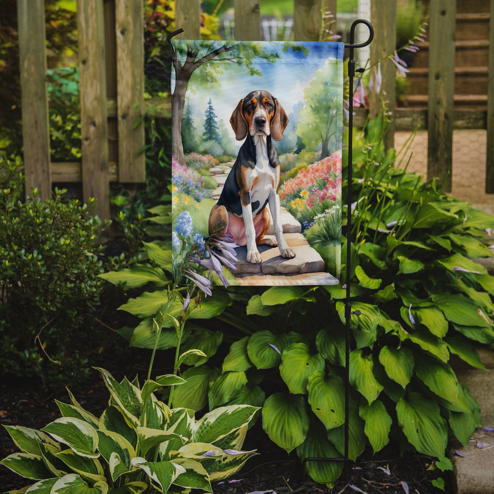 American English Coonhound Spring Garden Garden Flag Mailbox Decorative Yard Banner Outside Patio Artwork for Flower Beds, Garden Size, Multicolor
