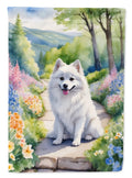 American Eskimo Spring Garden Garden Flag Mailbox Decorative Yard Banner Outside Patio Artwork for Flower Beds, Garden Size, Multicolor