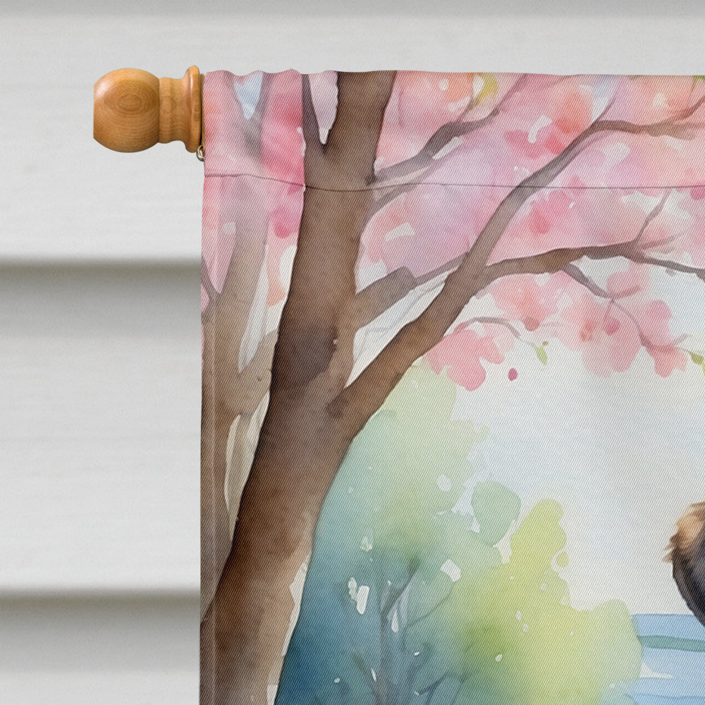 Anatolian Shepherd Spring Garden House Flag 28x40 Porch Sleeve Pole Decorative Outside Yard Banner Artwork Wall Hanging, Polyester
