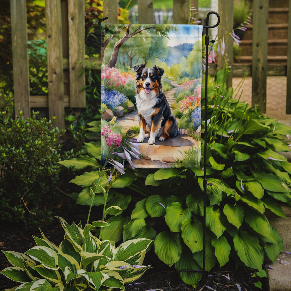 Australian Shepherd Spring Garden Garden Flag Mailbox Decorative Yard Banner Outside Patio Artwork for Flower Beds, Garden Size, Multicolor