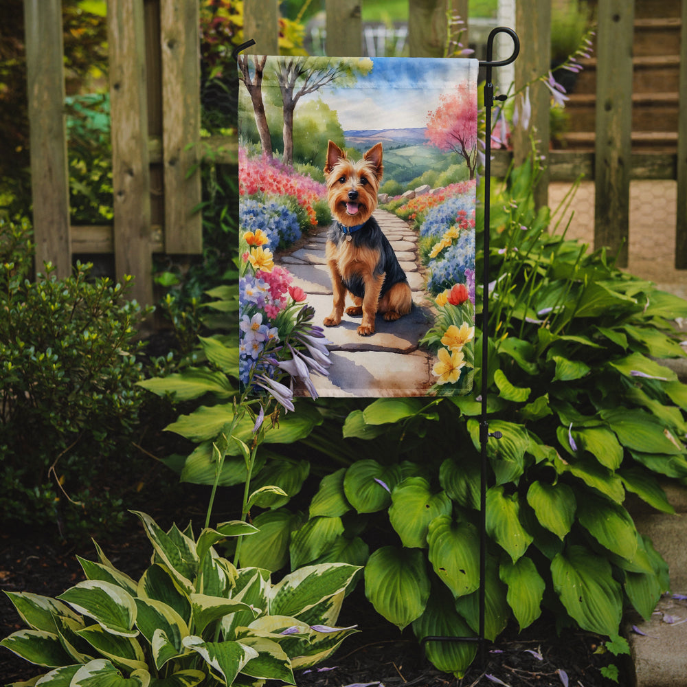 Australian Terrier Spring Garden Garden Flag Mailbox Decorative Yard Banner Outside Patio Artwork for Flower Beds, Garden Size, Multicolor