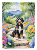 Bernedoodle Spring Path Garden Flag Mailbox Decorative Yard Banner Outside Patio Artwork for Flower Beds, Garden Size, Multicolor