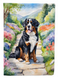 Bernese Mountain Dog Spring Path Garden Flag Mailbox Decorative Yard Banner Outside Patio Artwork for Flower Beds, Garden Size, Multicolor
