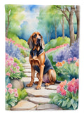 Bloodhound Spring Path Garden Flag Mailbox Decorative Yard Banner Outside Patio Artwork for Flower Beds, Garden Size, Multicolor