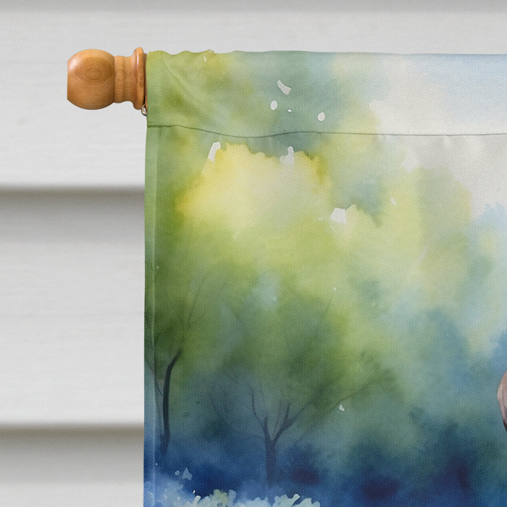 Boxer Spring Path House Flag 28x40 Porch Sleeve Pole Decorative Outside Yard Banner Artwork Wall Hanging, Polyester