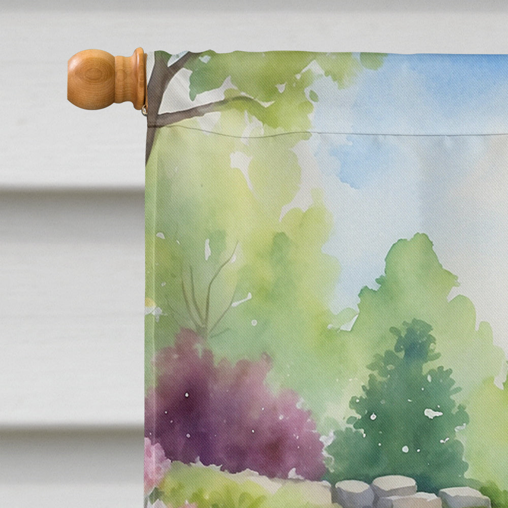 Boykin Spaniel Spring Path House Flag 28x40 Porch Sleeve Pole Decorative Outside Yard Banner Artwork Wall Hanging, Polyester