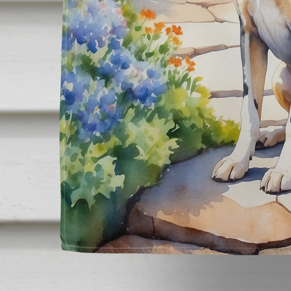 Catahoula Spring Path House Flag 28x40 Porch Sleeve Pole Decorative Outside Yard Banner Artwork Wall Hanging, Polyester