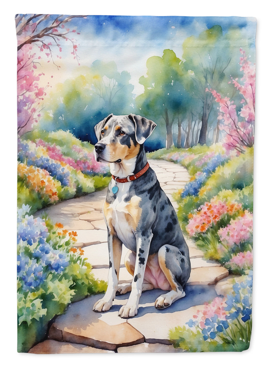 Catahoula Spring Path Garden Flag Mailbox Decorative Yard Banner Outside Patio Artwork for Flower Beds, Garden Size, Multicolor