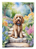 Cockapoo Spring Path Garden Flag Mailbox Decorative Yard Banner Outside Patio Artwork for Flower Beds, Garden Size, Multicolor