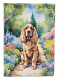 Cocker Spaniel Spring Path Garden Flag Mailbox Decorative Yard Banner Outside Patio Artwork for Flower Beds, Garden Size, Multicolor
