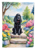 Cocker Spaniel Spring Path House Flag 28x40 Porch Sleeve Pole Decorative Outside Yard Banner Artwork Wall Hanging, Polyester