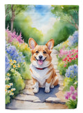 Corgi Spring Path Garden Flag Mailbox Decorative Yard Banner Outside Patio Artwork for Flower Beds, Garden Size, Multicolor