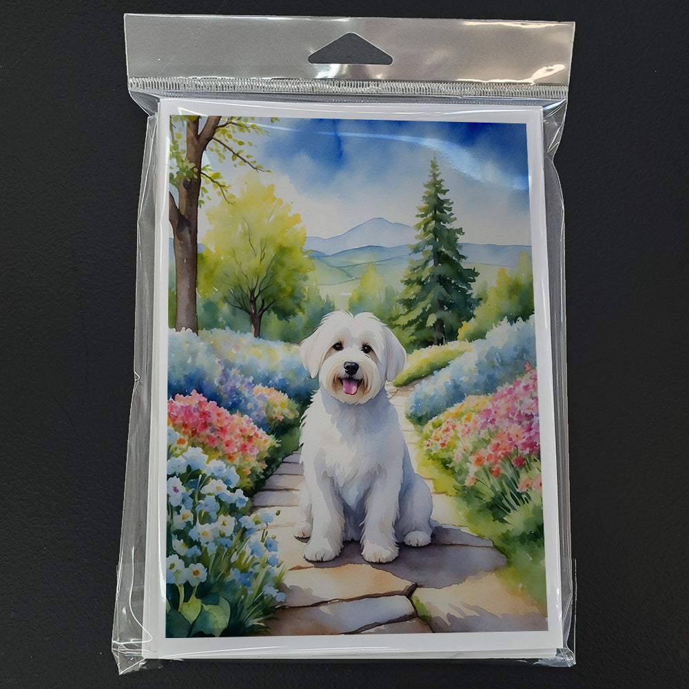 Coton de Tulear Spring Path Greeting Cards Pack of 8 Blank Cards with Envelopes Whimsical A7 Size 5x7