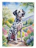 Dalmatian Spring Path House Flag 28x40 Porch Sleeve Pole Decorative Outside Yard Banner Artwork Wall Hanging, Polyester