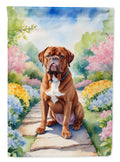Dogue de Bordeaux Spring Path Garden Flag Mailbox Decorative Yard Banner Outside Patio Artwork for Flower Beds, Garden Size, Multicolor