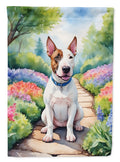 English Bull Terrier Spring Path Garden Flag Mailbox Decorative Yard Banner Outside Patio Artwork for Flower Beds, Garden Size, Multicolor