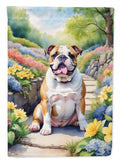 English Bulldog Spring Path Garden Flag Mailbox Decorative Yard Banner Outside Patio Artwork for Flower Beds, Garden Size, Multicolor