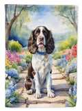 English Springer Spaniel Spring Path Garden Flag Mailbox Decorative Yard Banner Outside Patio Artwork for Flower Beds, Garden Size, Multicolor