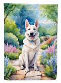German Shepherd Spring Path Garden Flag Mailbox Decorative Yard Banner Outside Patio Artwork for Flower Beds, Garden Size, Multicolor