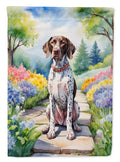 German Shorthaired Pointer Spring Path Garden Flag Mailbox Decorative Yard Banner Outside Patio Artwork for Flower Beds, Garden Size, Multicolor