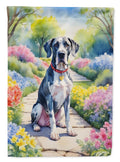 Great Dane Spring Path Garden Flag Mailbox Decorative Yard Banner Outside Patio Artwork for Flower Beds, Garden Size, Multicolor